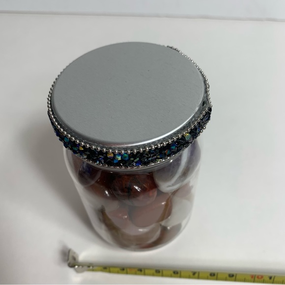 Jar of various crystals & gems. - Picture 6 of 9